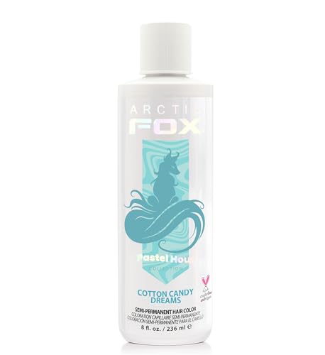Arctic Fox Semi-Permanent Hair Dye, Vegan & Cruelty-Free, Pastel Blue, Ammonia-Free, Conditioning, For Bleached Hair, Long Lasting Color, Unisex, 8 Fl Oz, Cotton Candy Dreams - Image 1