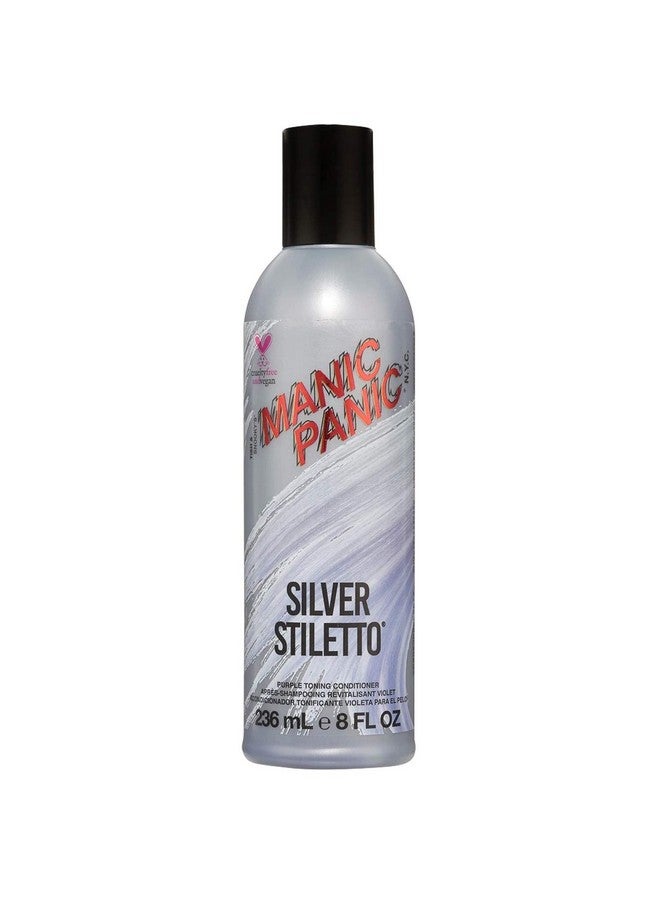 MANIC PANIC Silver Stiletto Toning Conditioner - Purple Conditioner For Pale, Platinum Blondes, Grey, Blue, And Purple Hair Color - Tones Brassiness (8oz) - Image 1