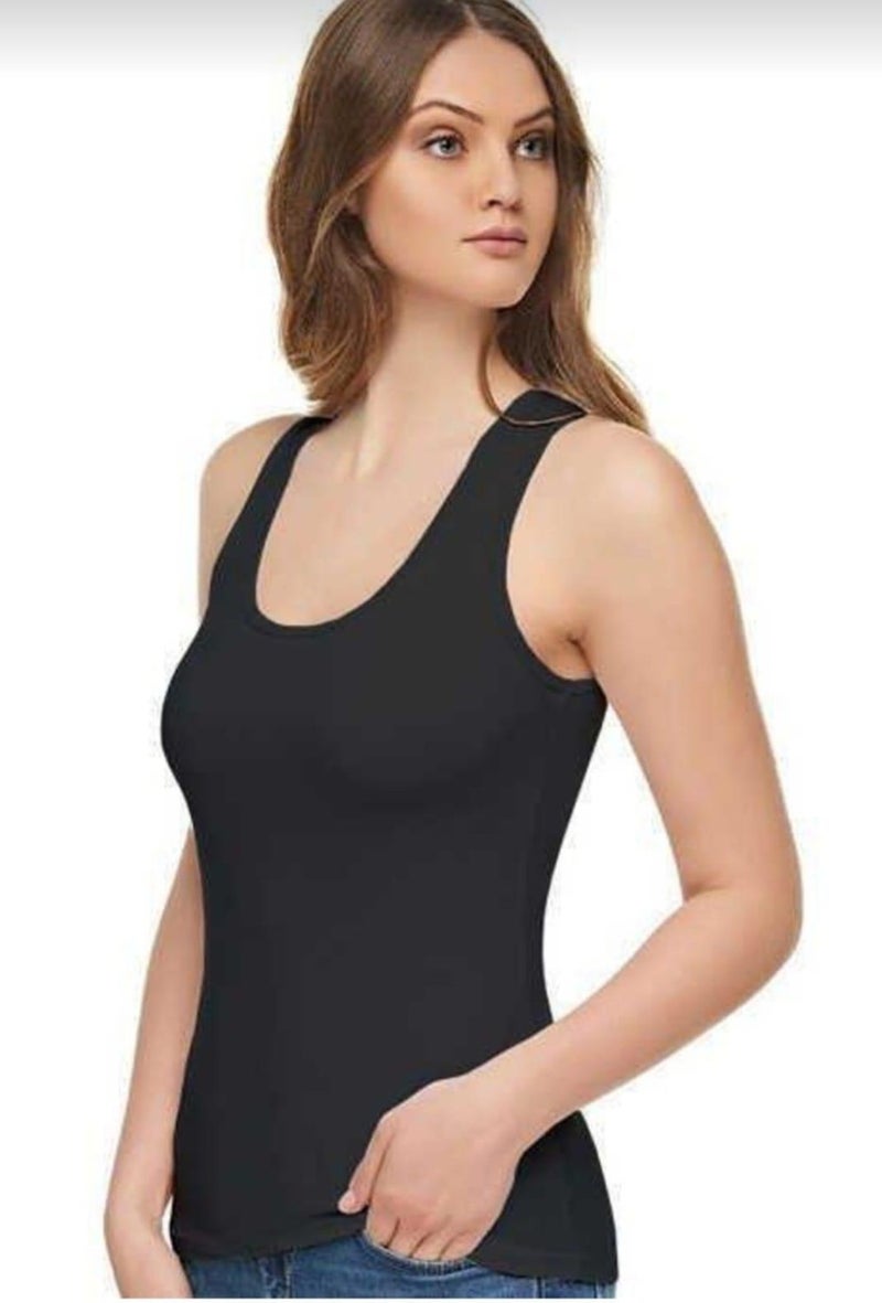 Tutku Elit 2002 Women's Modal Elastane Wide Strap Undershirt Single 