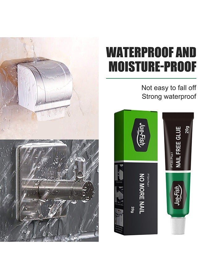 All-purpose Glue 20g,Nail-free Glue Adhesive Sealant,Nail-Free Glue Waterproof Adhesive Sealant, Multifunctional Adhesive Glue Universal Strong Plastic Glue for Resin Ceramic Metal Glass - Image 1