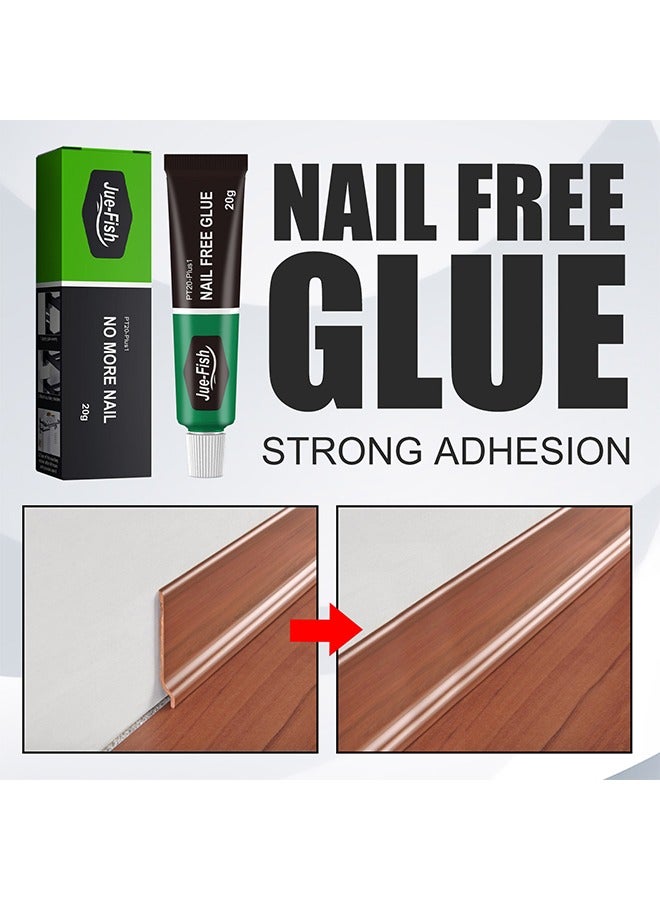 All-purpose Glue 20g,Nail-free Glue Adhesive Sealant,Nail-Free Glue Waterproof Adhesive Sealant, Multifunctional Adhesive Glue Universal Strong Plastic Glue for Resin Ceramic Metal Glass - Image 3