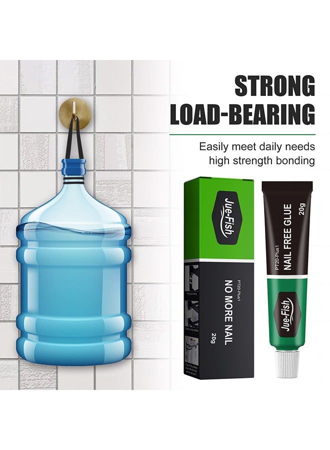 All-purpose Glue 20g,Nail-free Glue Adhesive Sealant,Nail-Free Glue Waterproof Adhesive Sealant, Multifunctional Adhesive Glue Universal Strong Plastic Glue for Resin Ceramic Metal Glass - Image 2
