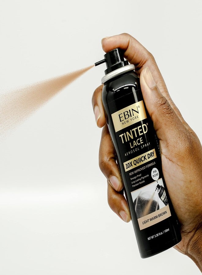 EBIN NEW YORK Tinted Lace Spray - Quick Dry, Water Resistant, No Residue, Even Application, Matching Skin Tone, Natural Look (3.38 oz/100ml - Medium Brown) - Image 2