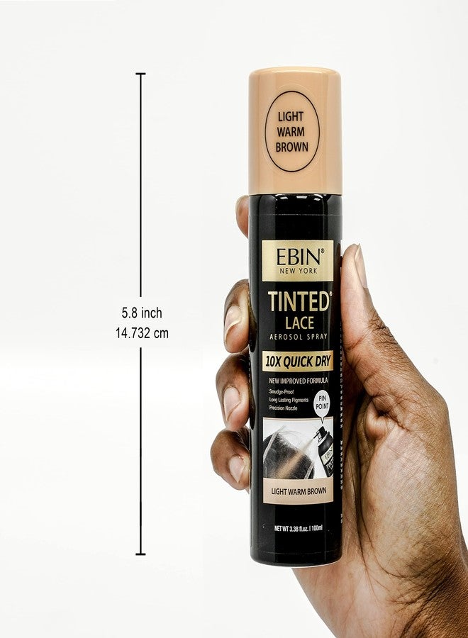EBIN NEW YORK Tinted Lace Spray - Quick Dry, Water Resistant, No Residue, Even Application, Matching Skin Tone, Natural Look (3.38 oz/100ml - Medium Brown) - Image 4