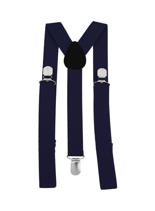 Adjustable Braces Y Shape 3-Clip Elastic Suspenders Strap Navy Blue - Image 2