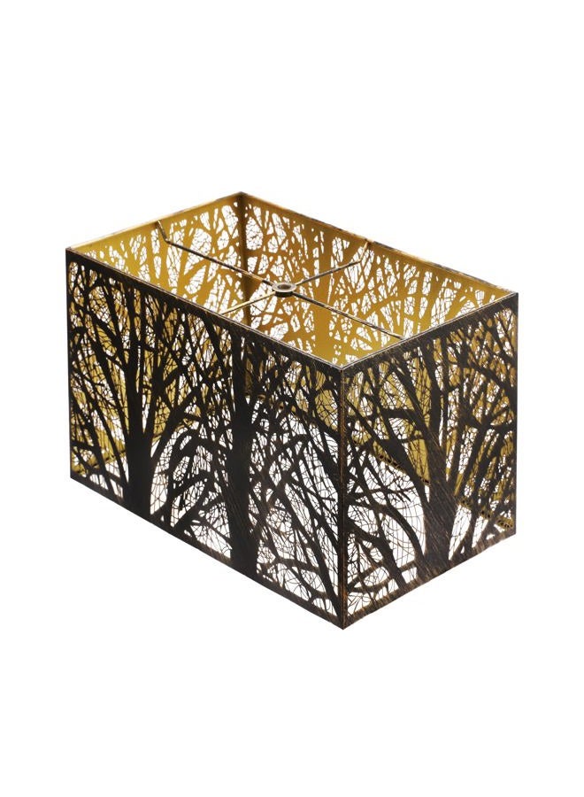 ALUCSET Metal Square Lampshade 8''Top x 14'' Bottom x 9'' Height lamp shade fits for bedroom living room and more - Image 1