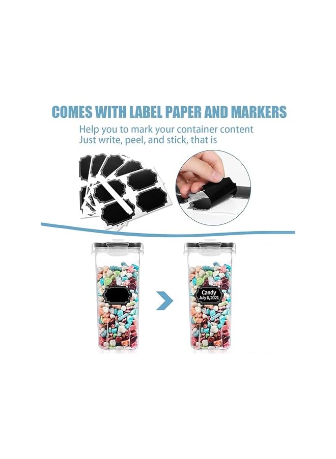 Green Tiger Airtight Food Storage Containers with Lids 4-Piece 4 Liter/135 Ounce BPA-Free Food Storage Container with Lid Plastic Container for Powdered Sugar Snacks, Includes Labe - Image 5