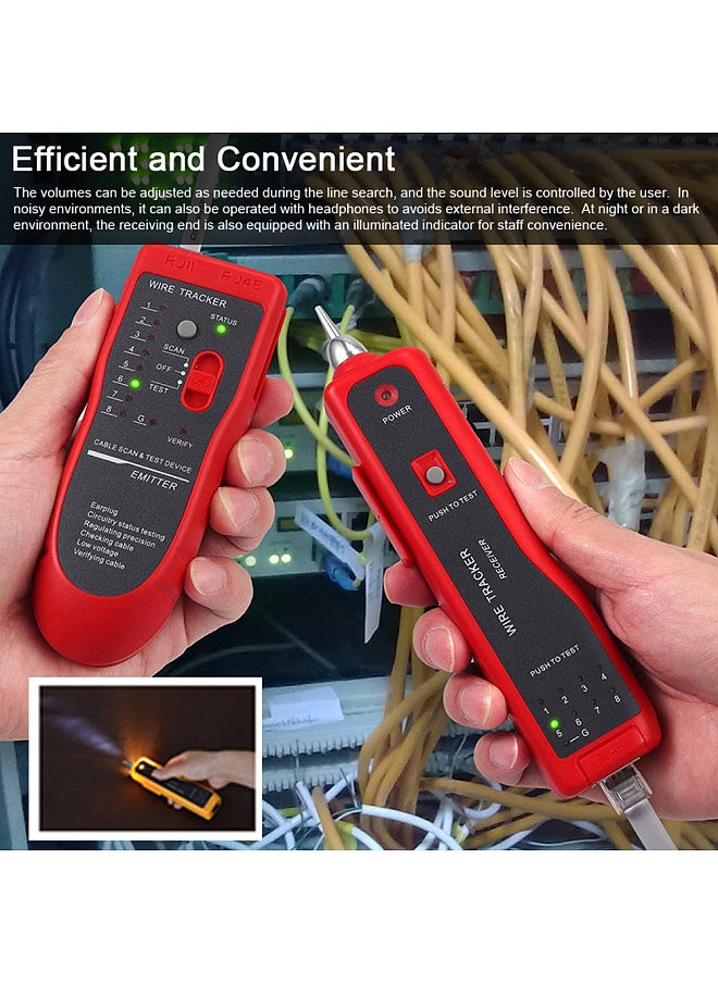 Generic - JW-360 Network Telephone Line Finder Multi-purpose Network Signal Wire Finder Network Line Checking Instrument Cable Detector Line Meter Line Finder Tester - Image 1
