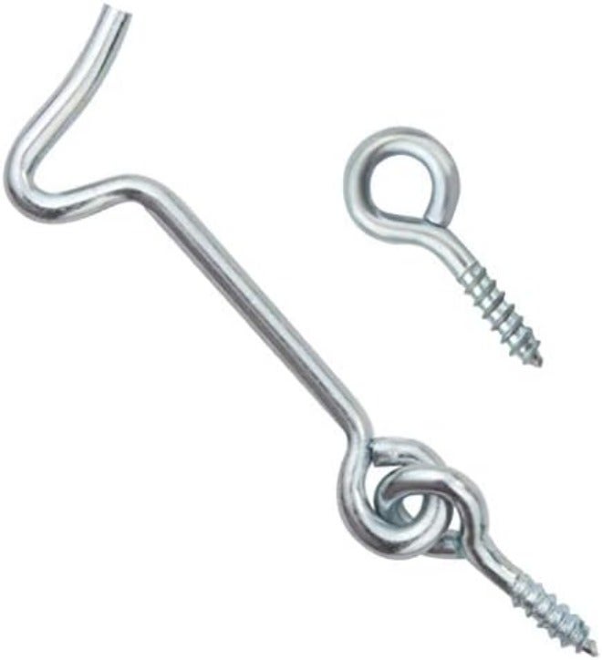 8 Pcs 2.5 inches Cabin Hook Eye Latch Gate Door Swivel Window Door Hook with Mounting Screws (2.5 inches, Silver) - Image 4
