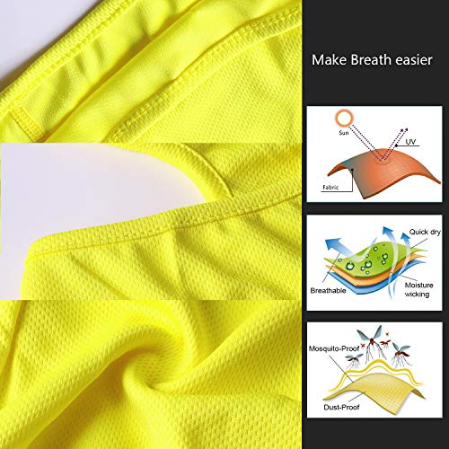hikevalley Balaclava Face Mask Adjustable Windproof UV Protection Hood (US, Alpha, One Size, Yellow) - Image 5