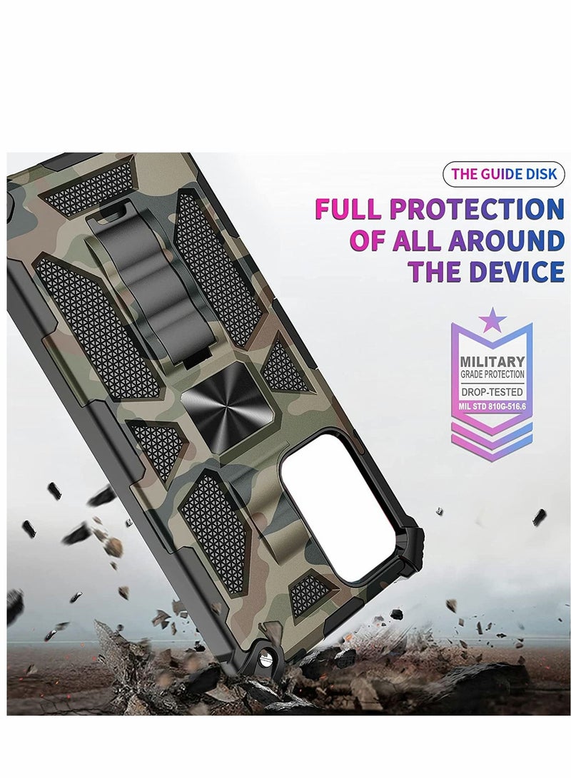 SYOSI Case for Samsung A13 5G/4G Heavy Duty Shockproof Protection Military Grade Camouflage Built-in Magnetic Kickstand Stand Cover Galaxy Army Green - Image 4