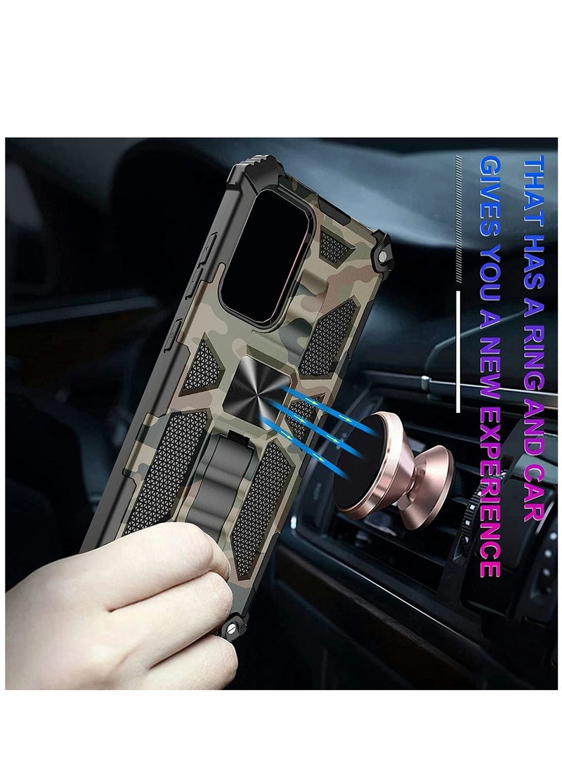 SYOSI Case for Samsung A13 5G/4G Heavy Duty Shockproof Protection Military Grade Camouflage Built-in Magnetic Kickstand Stand Cover Galaxy Army Green - Image 3