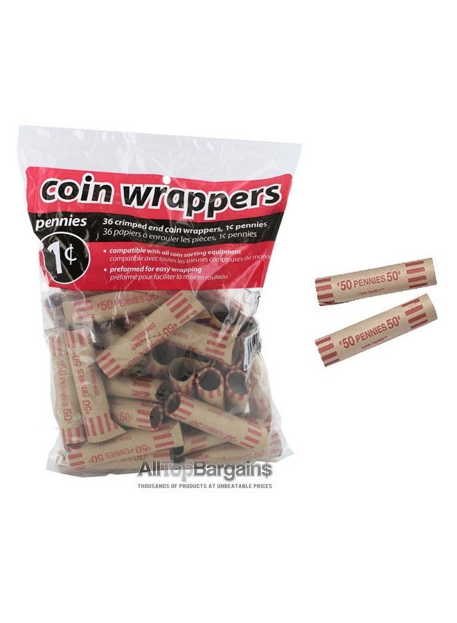 اي تي بي 72 قطعة من أنابيب العملات الورقية المُشكَّلة مسبقًا، عداد لفة بنسات واحدة، 1 سنت - Image 5