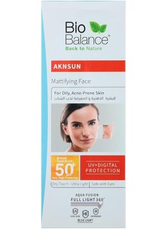Bio Balance Aknsun Mattifying Face Aqua Fusion, 50 Spf, 40 Ml  - Image 3
