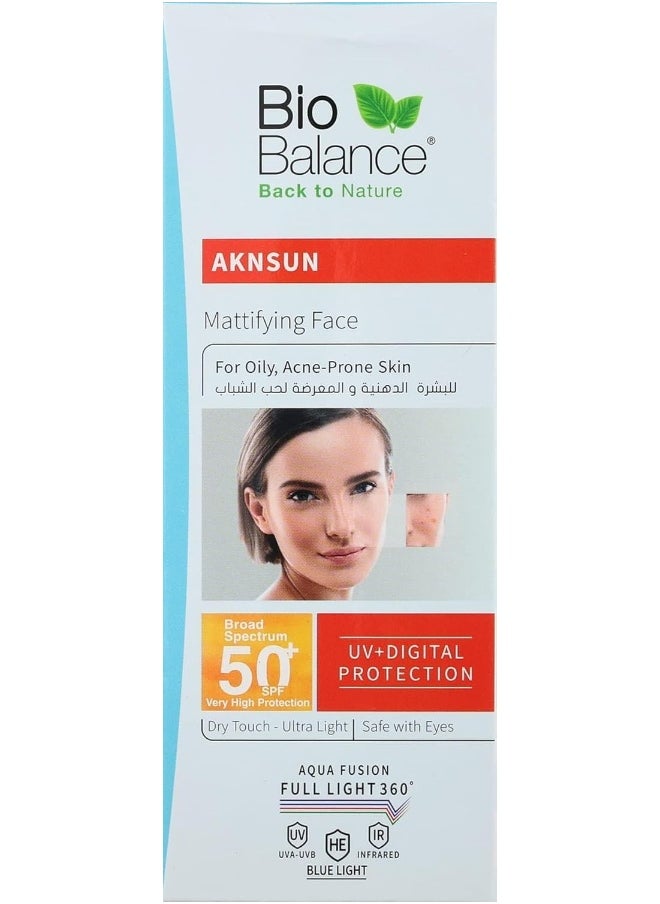 Bio Balance Aknsun Mattifying Face Aqua Fusion, 50 Spf, 40 Ml  - Image 3