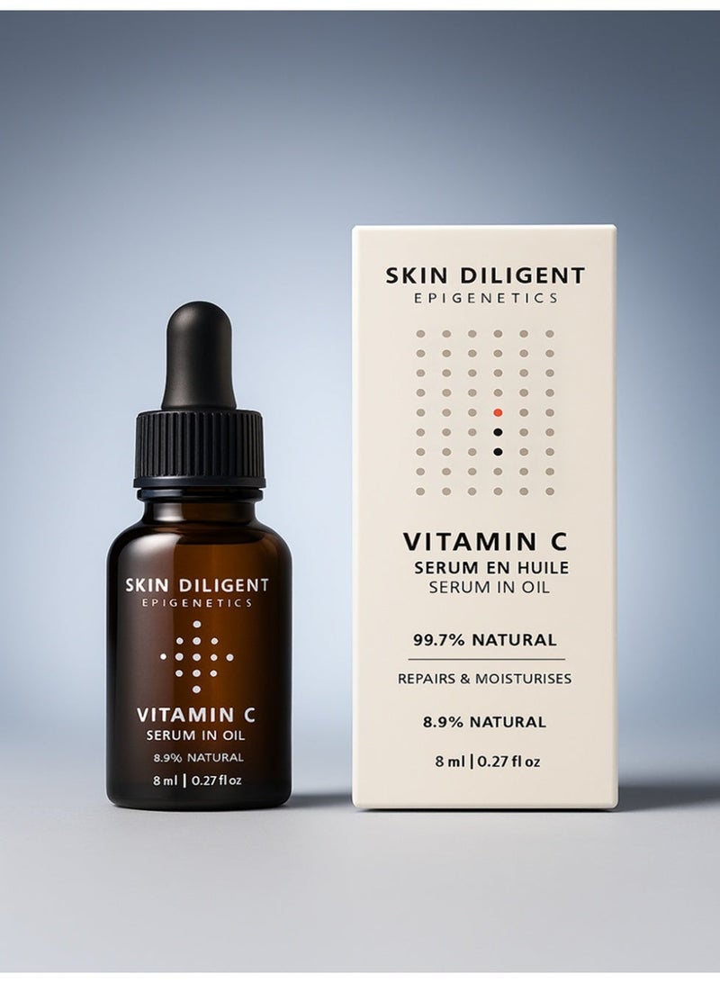 SKIN DILIGENT Epigenetics Vitamin C Serum In Oil 8ml – Antioxidant Radiance Formula - Image 3