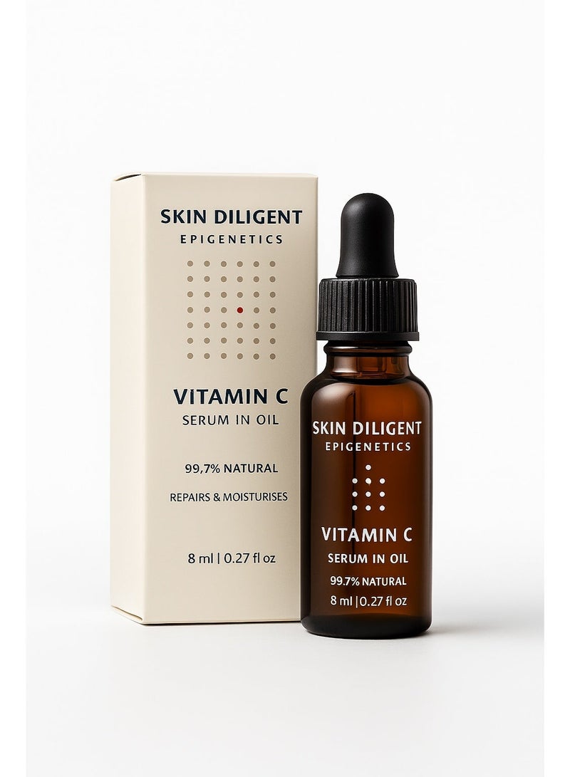 SKIN DILIGENT Epigenetics Vitamin C Serum In Oil 8ml – Antioxidant Radiance Formula - Image 4