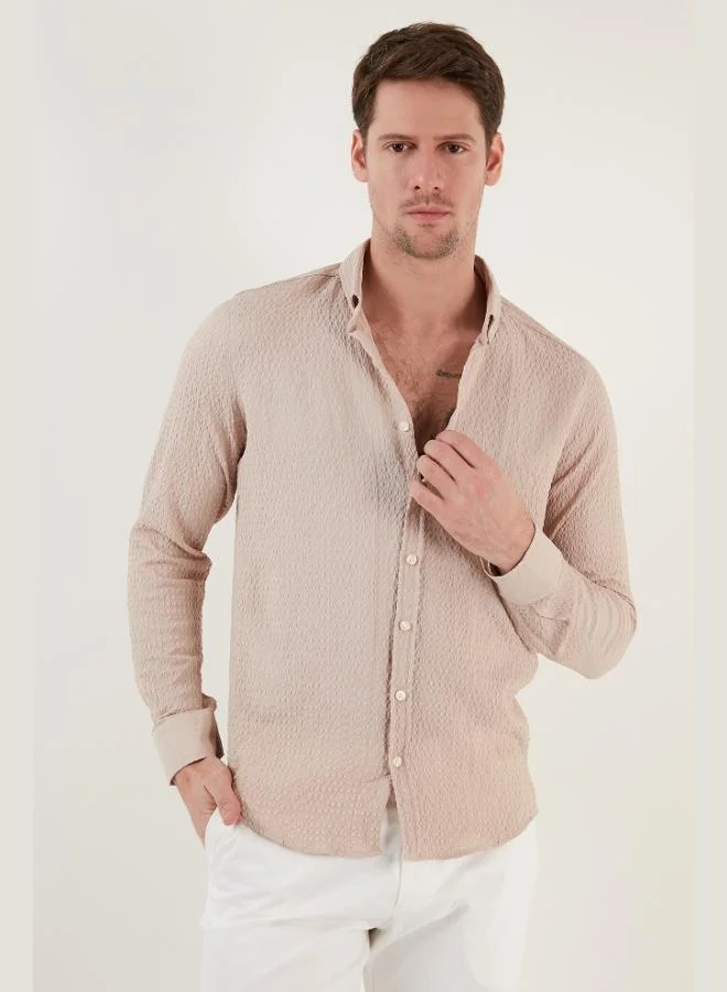 Buratti Buratti Cotton Striped Button-Down Collar Long-Sleeve Regular Fit Shirt Men's SHIRT CF23S112237