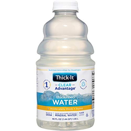 Thick-It Clear Advantage Moderately Thick Water, Honey Consistency, Ready-to-Drink, Digestible Swallowing Aid, Hydration on the Go, Convenient & Ready-to-Use, No Mixing Needed, 46 oz Bottle - Image 1
