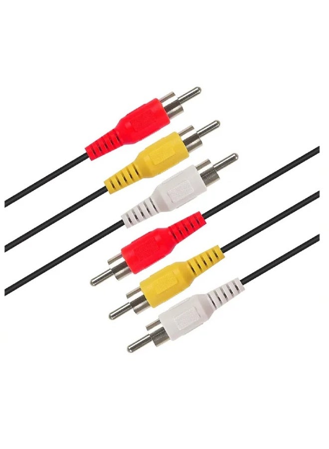AV cable 3 to 3 set-top box DVD connection old TV 3 to 3 lotus head audio video cable 3 minutes 3 head 2M  - Image 4