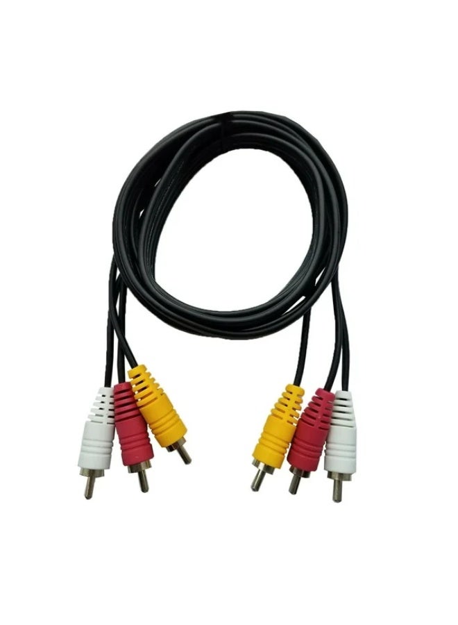 AV cable 3 to 3 set-top box DVD connection old TV 3 to 3 lotus head audio video cable 3 minutes 3 head 2M  - Image 1