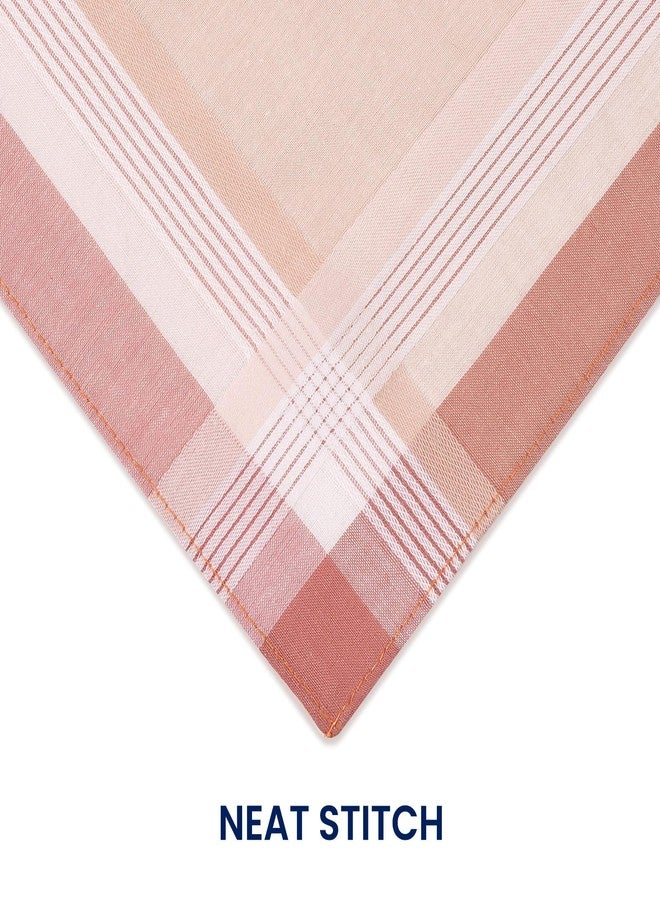 Zenssia Men's Soft Cotton Handkerchiefs Assorted Color with Stripe 6 Piece Gift Set Pattern 6 - Image 2