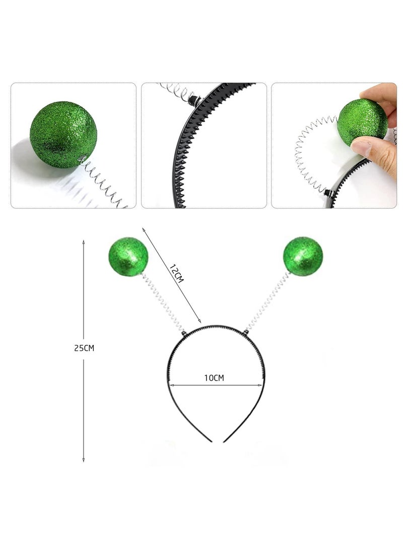 Sweet seven Alien Sunglasses and Mars Antenna Headband Set - Fun Party Accessories for Kids, Birthdays, Cosplay, and Halloween Costumes (Green) - Image 5
