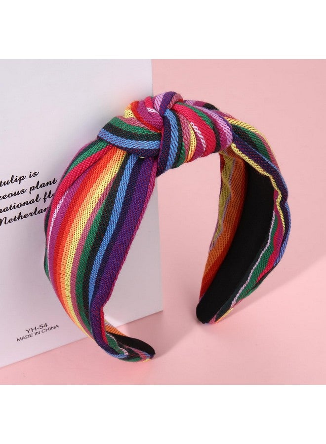 YAHPERN Mexican Headband For Women Cinco De Mayo Headband Fiesta Pinata Cactus Sombrero Chili Knotted Headband Wide Top Knot Headband Mexican Holiday Hair Accessory Party Favors Gifts - Image 3