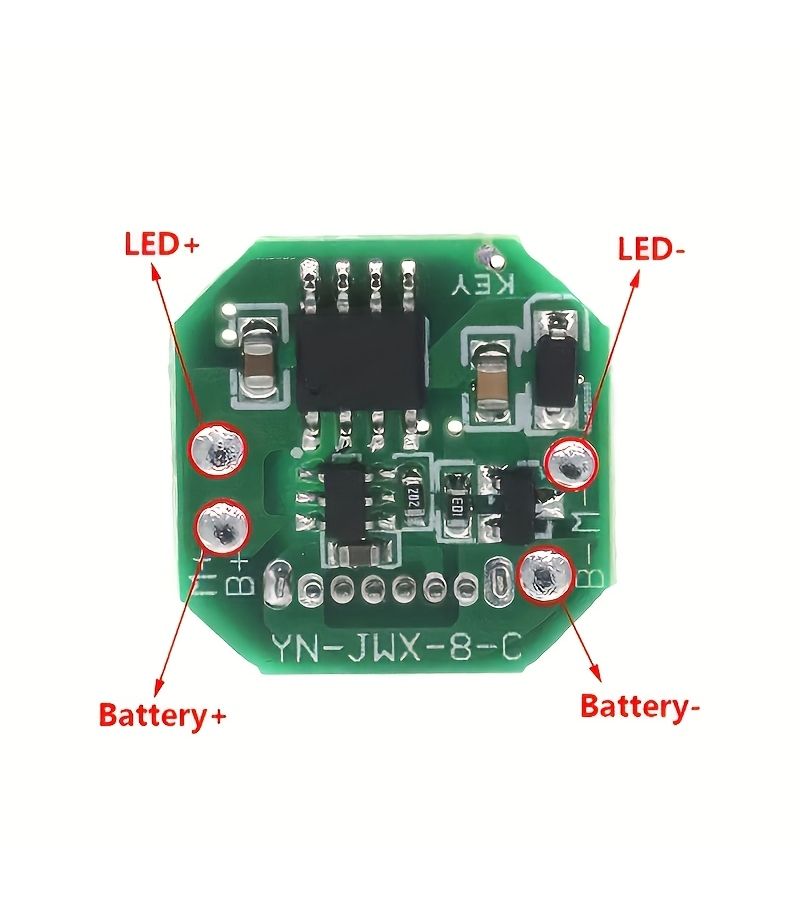 3Pc Green Type C Driver Board Integrated Charge Discharge Module For High Power Flashlight Repair - Image 4