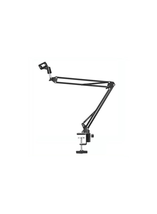Adjustable Microphone / Mic Suspension Boom Scissor Arm Stand, ELINP Compact Mic Stand Made of Durable Steel for Radio Broadcasting Studio, Sound Studio, Stages, and TV Stations - Image 1