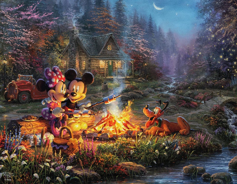 Ceaco - 4 in 1 Multipack - Thomas Kinkade - Disney Dreams Collection - Donald & Daisy Duck, 101 Dalmatians, Mickey, Minnie, & Pluto, & The Little Mermaid - (4) 500 Piece Jigsaw Puzzles - Image 4