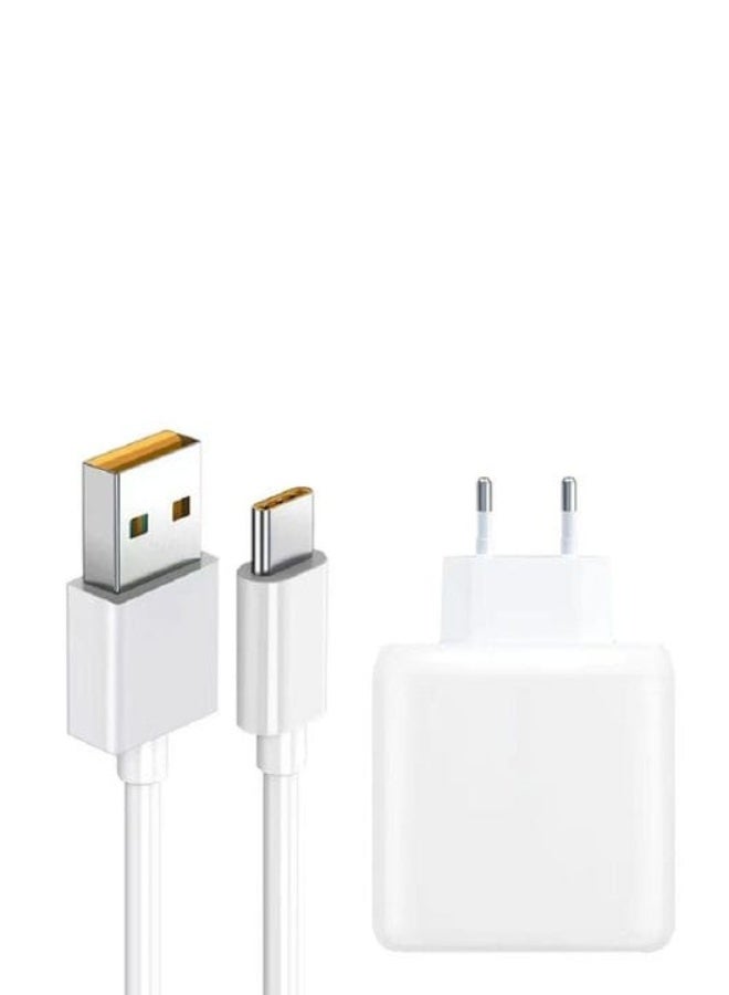 65W Super Fast Charger with  USB-A to Type-C Charger Adapter Cable