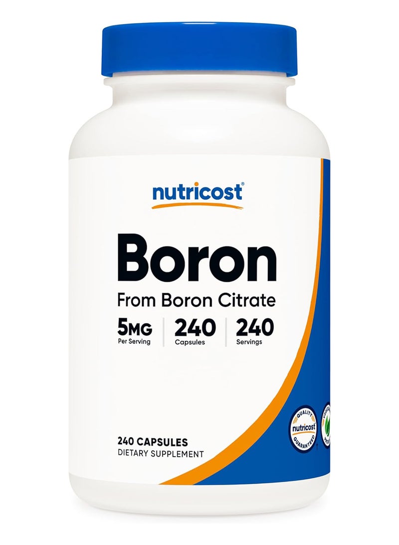 كبسولات البورون 5 ملجم 240 كبسولة نباتية - Image 1