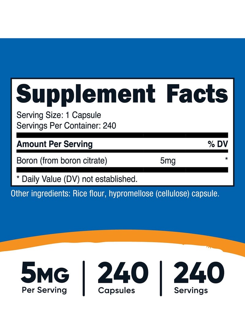 كبسولات البورون 5 ملجم 240 كبسولة نباتية - Image 2