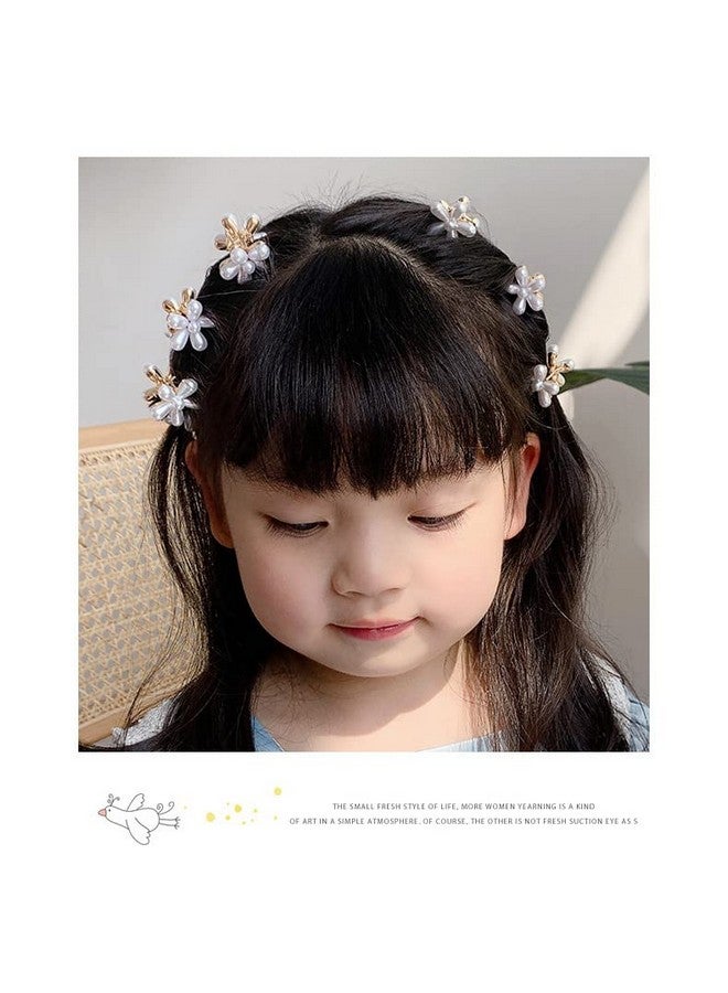Samyak 10 Pcs Pearl Mini Hair Clips Claw Daisy Flower Retro Cute Hair Clutches For Women Girls Kids - Image 5