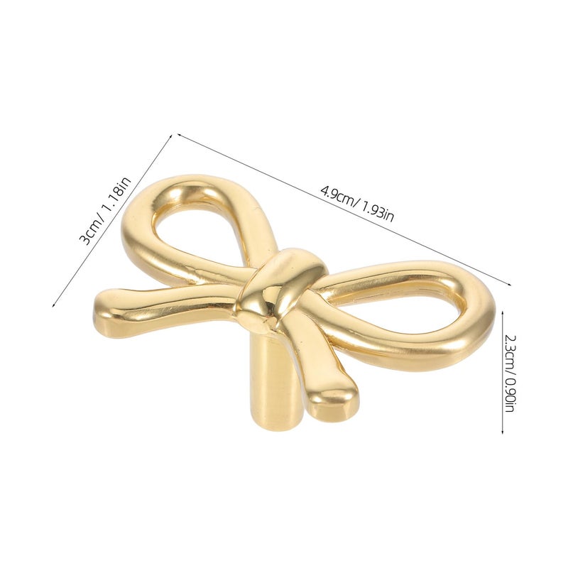 Brass Vintage Bow Drawer Pull Cabinet Handle For Kitchen Dresser Wardrobe Door - Image 3