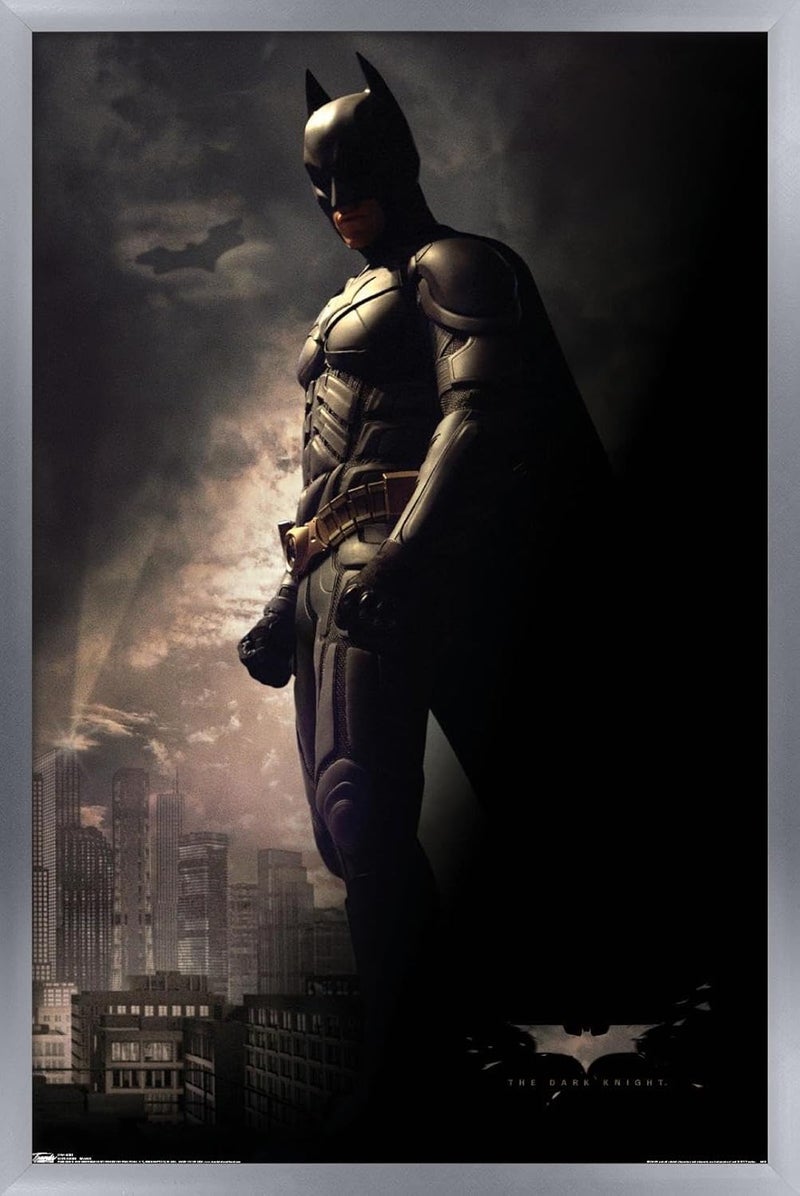 Trends International DC Comics Movie - The Dark Knight - Batman in the Shadows Wall Poster, 14.725" x 22.375", Black Framed Version - Image 1