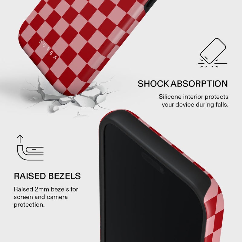 بورجا جراب آيفون  برو ماكس تشيرليدر بريميوم متوافق مع طبقة مزدوجة صلبة + حماية سيليكون مقاوم للخدش والصدمات - Image 4