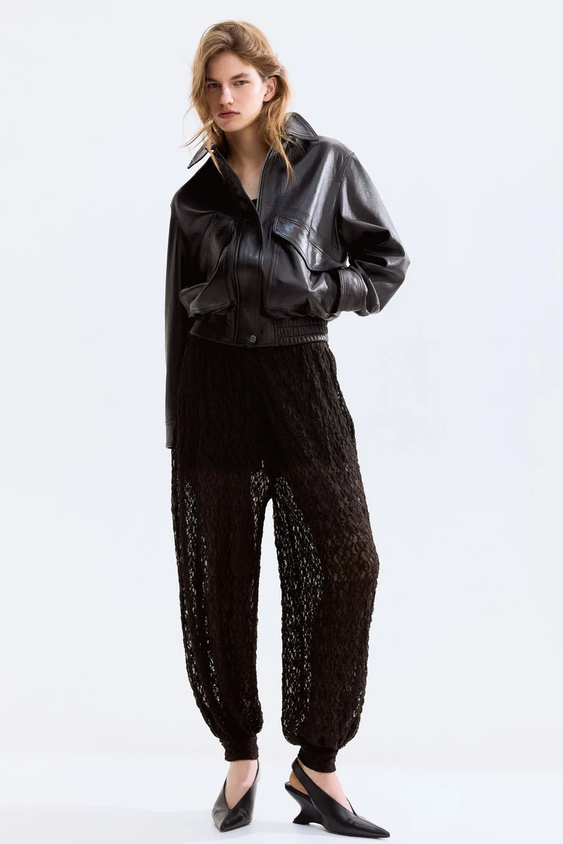 H&M Lace-look trousers