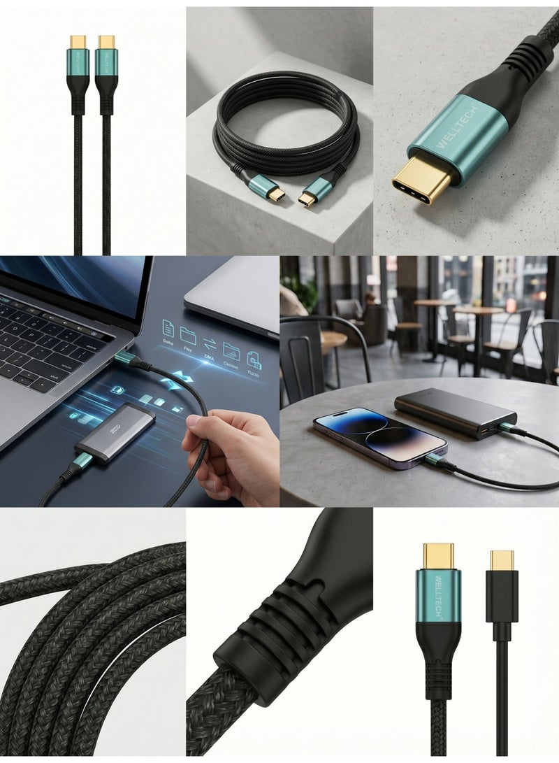 WELLTECH USB C to USB C Fast Charging Cable High Speed Data Transfer Type C Cable Durable Power Delivery Charging Cord for Android Samsung Laptop WELLTECH STAR80 - Image 5