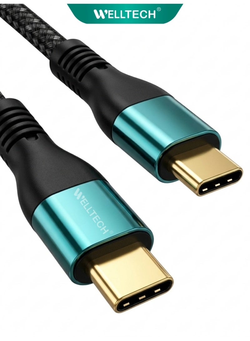 WELLTECH USB C to USB C Fast Charging Cable High Speed Data Transfer Type C Cable Durable Power Delivery Charging Cord for Android Samsung Laptop WELLTECH STAR80 - Image 1