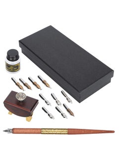 Vintage Calligraphy Pen Set Fountain Dip Pen Ink Writing Pen Nibs Calligraphy Tool Set SJG