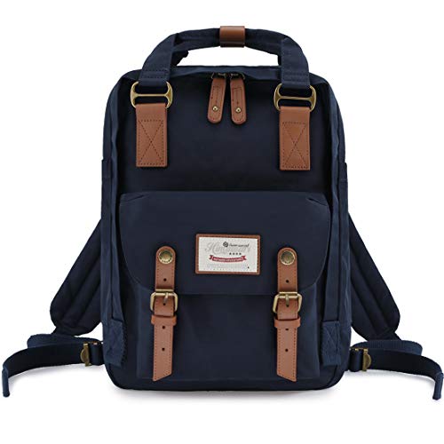 Himawari Backpack/Travel Backpack for Women 14.9" College Vintage Waterproof Bag ， Work Backpack for 14inch Laptop (HIM-28#Dark blue) - Image 1