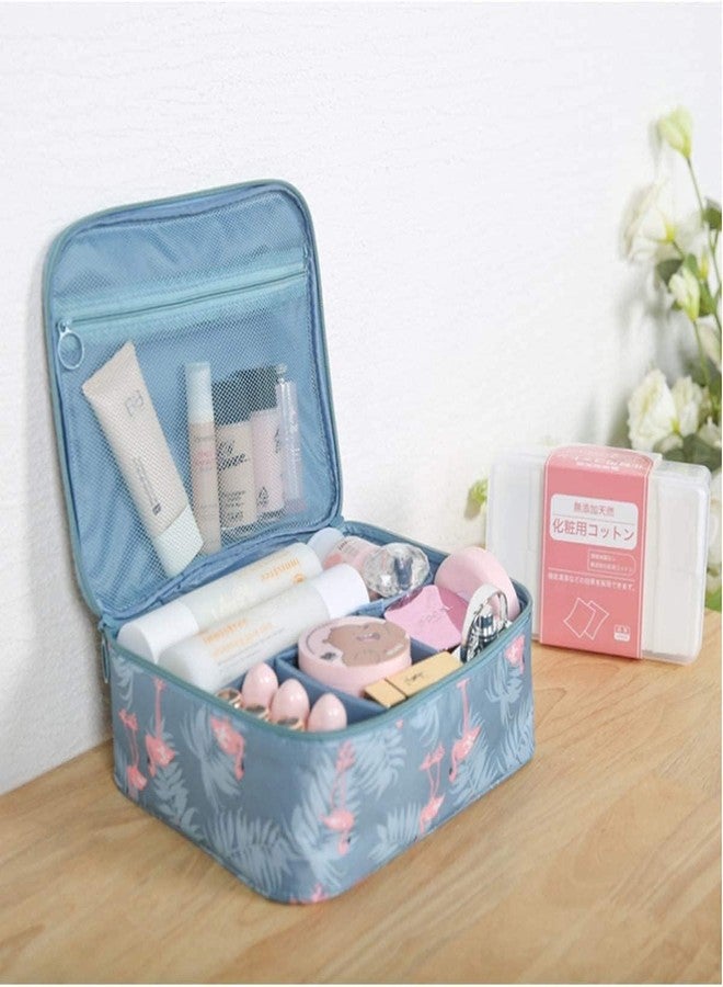 SHRBI Waterproof Floral Print Travel Toiletry Wash Bag with Portable Make up Bag Cosmetic Bags, Storage Bag Organizer Multi Pouch for Women Girls - Image 3