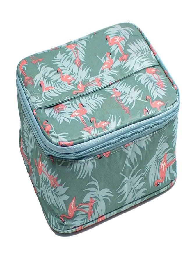 SHRBI Waterproof Floral Print Travel Toiletry Wash Bag with Portable Make up Bag Cosmetic Bags, Storage Bag Organizer Multi Pouch for Women Girls - Image 1