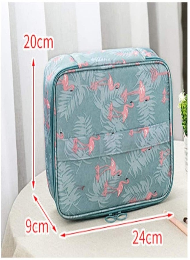 SHRBI Waterproof Floral Print Travel Toiletry Wash Bag with Portable Make up Bag Cosmetic Bags, Storage Bag Organizer Multi Pouch for Women Girls - Image 2