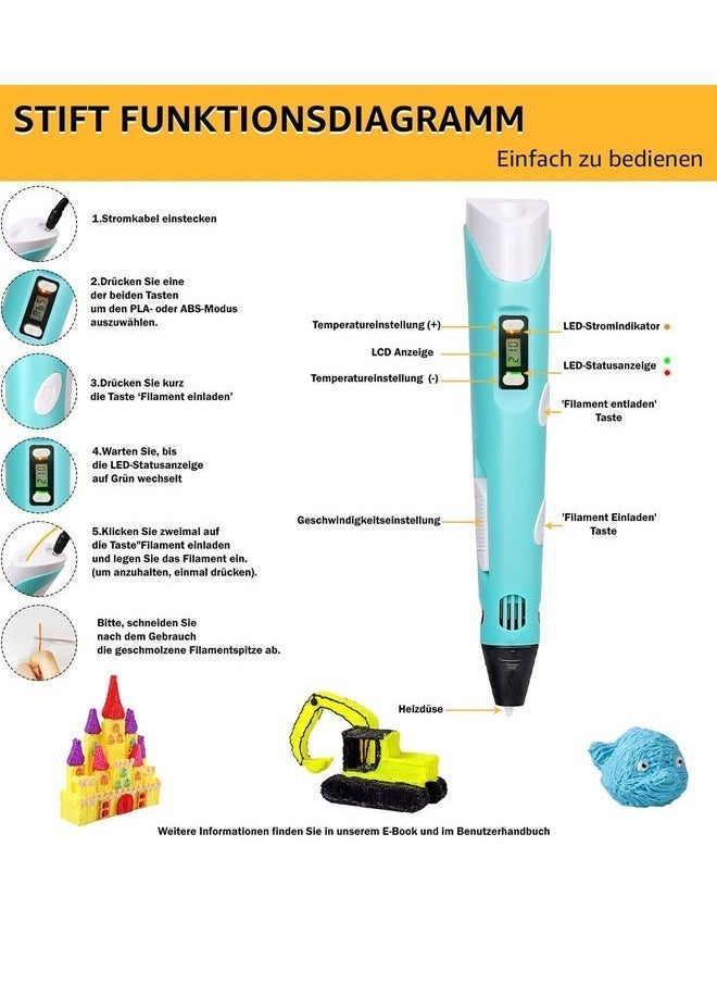 3D Printer Pen Set for Children Adults Gift   USB Rechargeable Children's Creative Drawing Pen Children's Birthday Gift  - Image 2