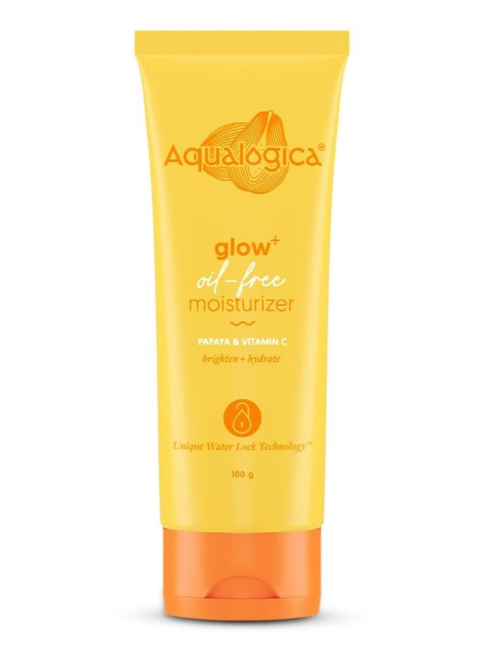 Aqualogica - Aqualogica Glow+ Oil Free Moisturizer, With Papaya And Vitamin C | Brightens & Hydrates Skin | Lightweight & Non-Sticky | Unique Water Lock Technology | 100 G - Image 1