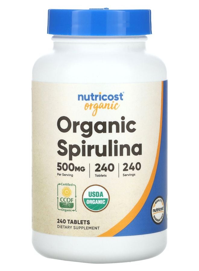 Organic Spirulina 500 mg 240 Tablets