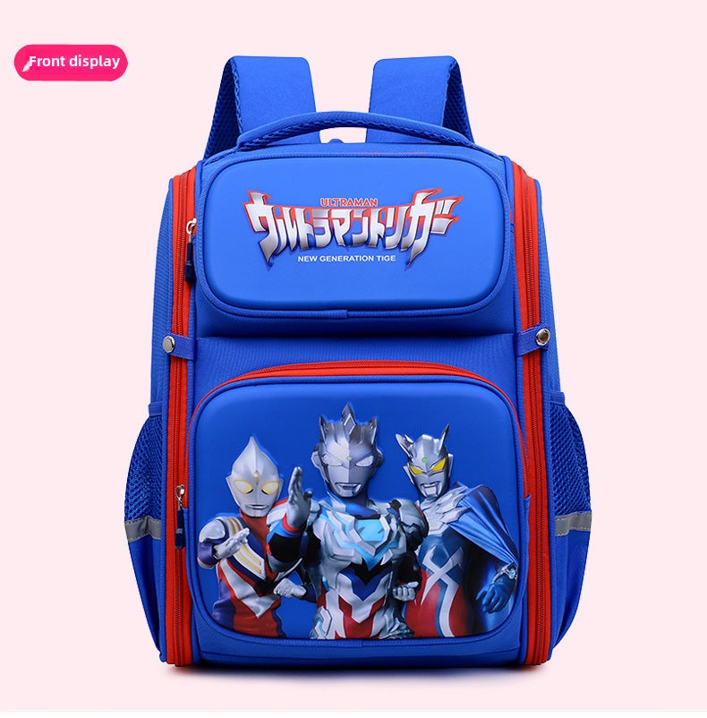 Cute Cartoon Large Capacity Backpack for Kids Navy Ultraman